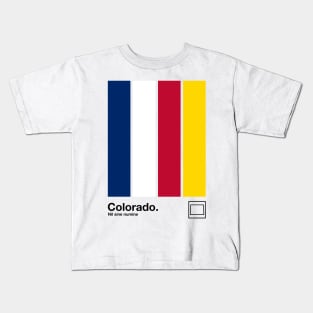 Colorado  // Original Minimalist Artwork Poster Design Kids T-Shirt